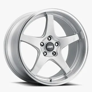 ESR APX5 18.0x10.5 ET22 5x108  / 72.56 (Custom Drill) - Hyper Silver - Machined Lip